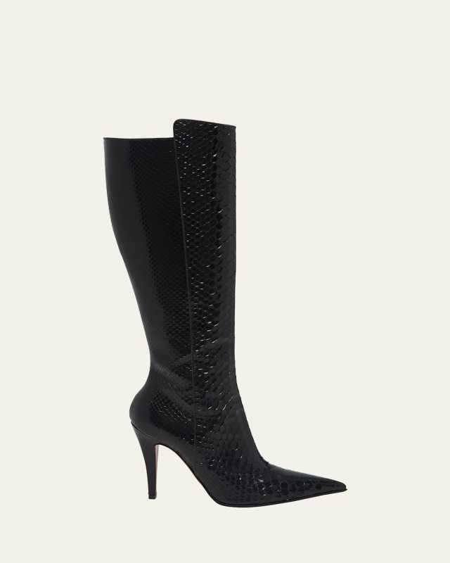 Python Stiletto Tall Boots